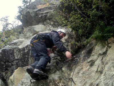 004-Im Klettersteig Lehner Wasserfall